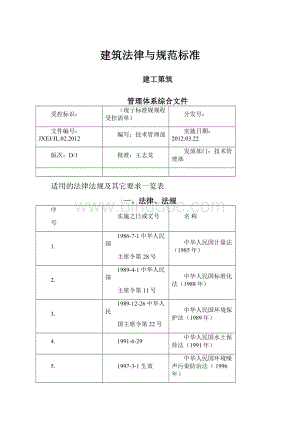 建筑法律与规范标准.docx