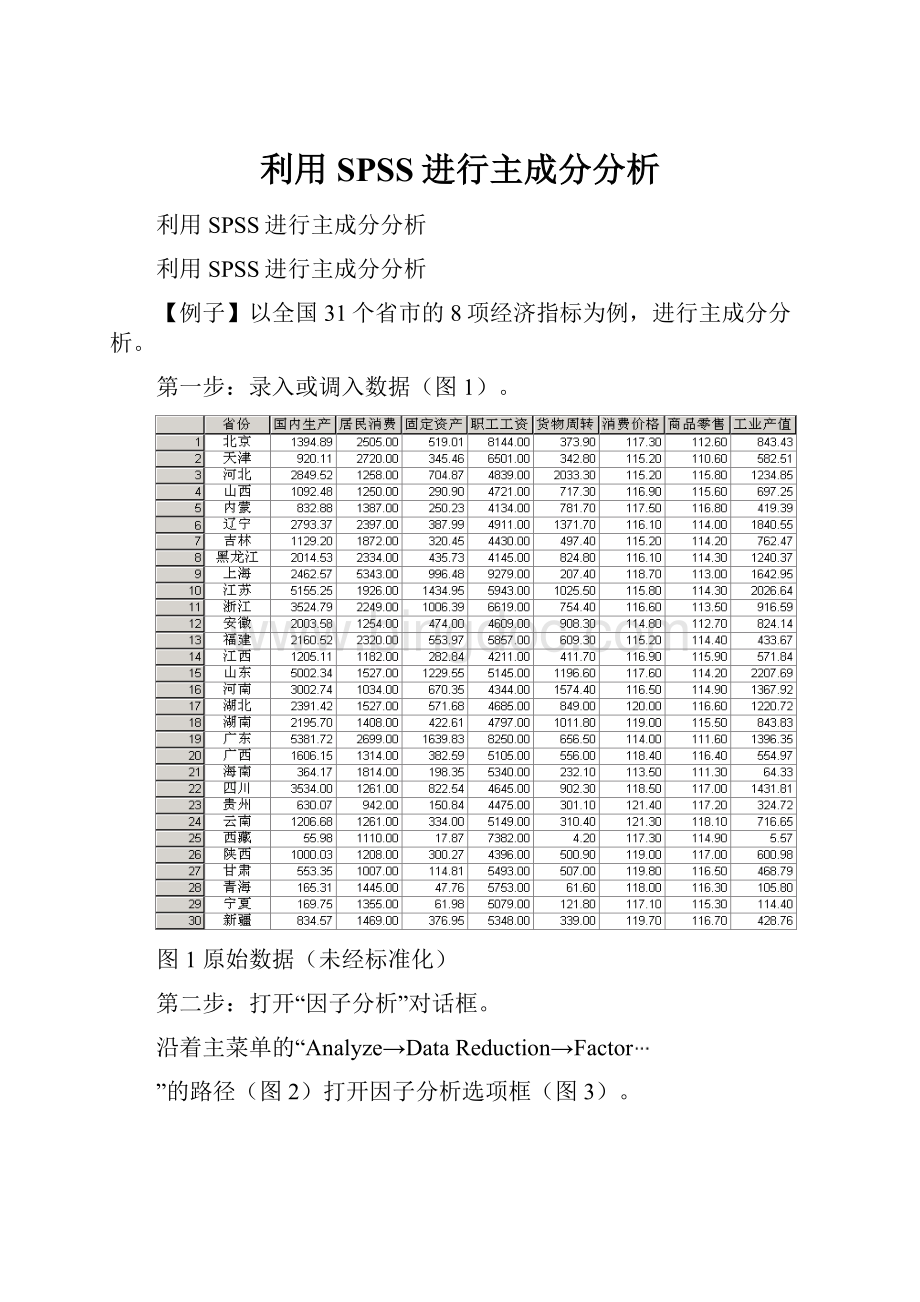 利用SPSS进行主成分分析.docx