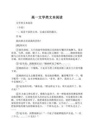 高一文学类文本阅读.docx