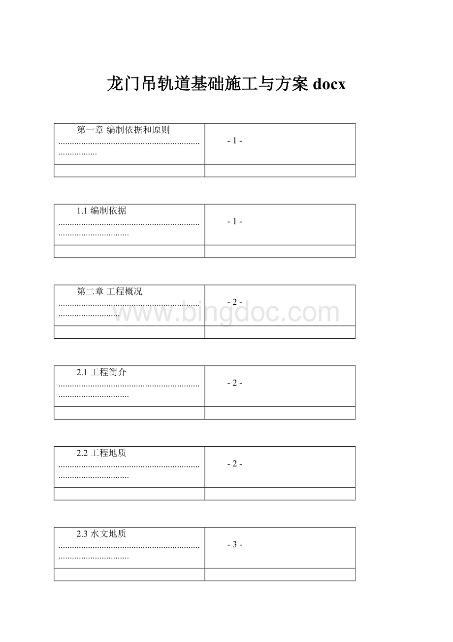 龙门吊轨道基础施工与方案docx.docx_第1页