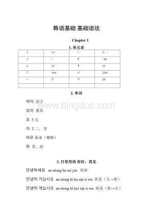 韩语基础 基础语法.docx