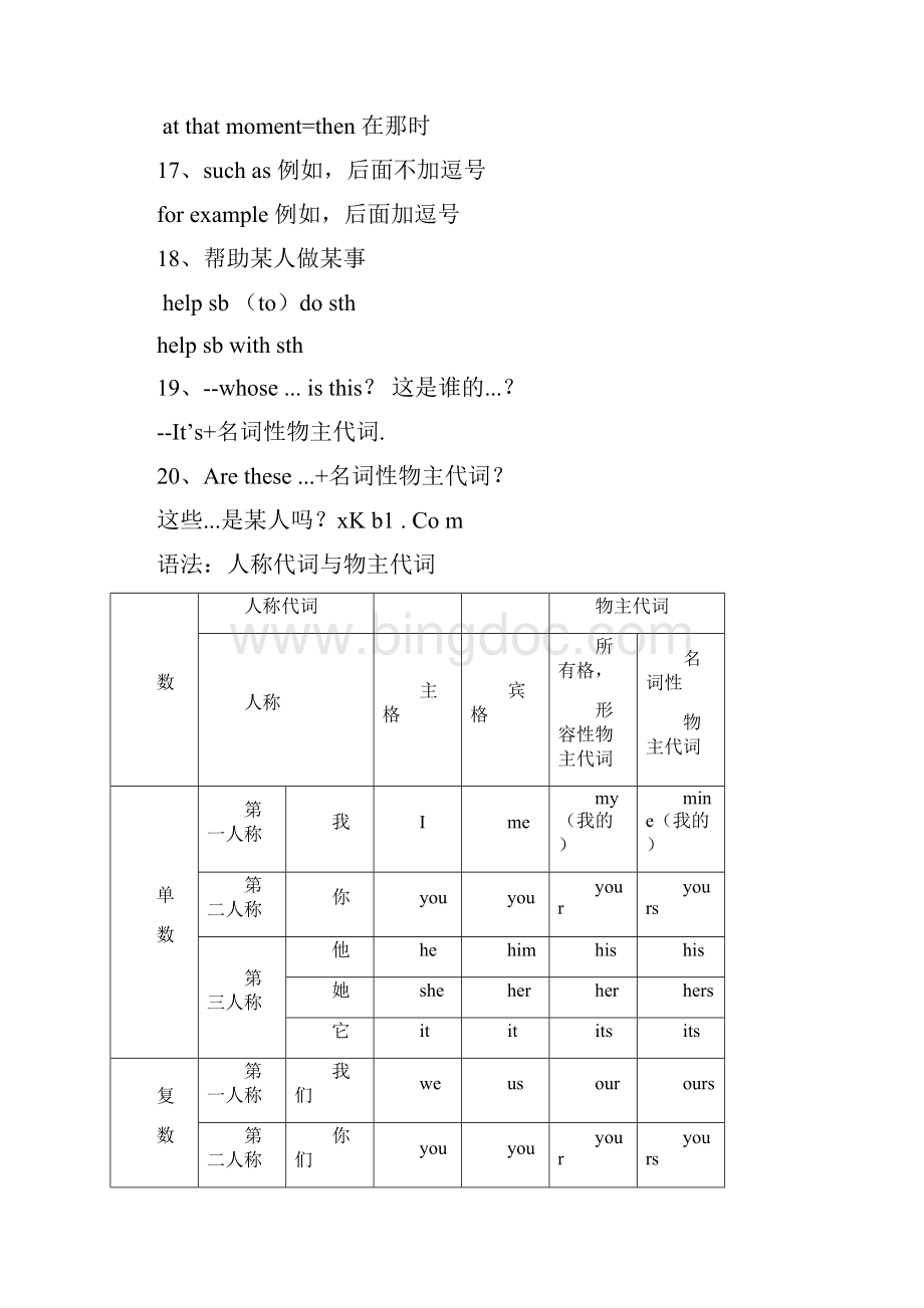 外研版七年级英语下册知识点总结.docx_第3页