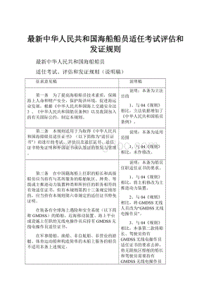 最新中华人民共和国海船船员适任考试评估和发证规则.docx