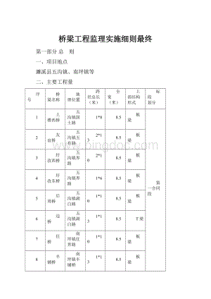 桥梁工程监理实施细则最终.docx