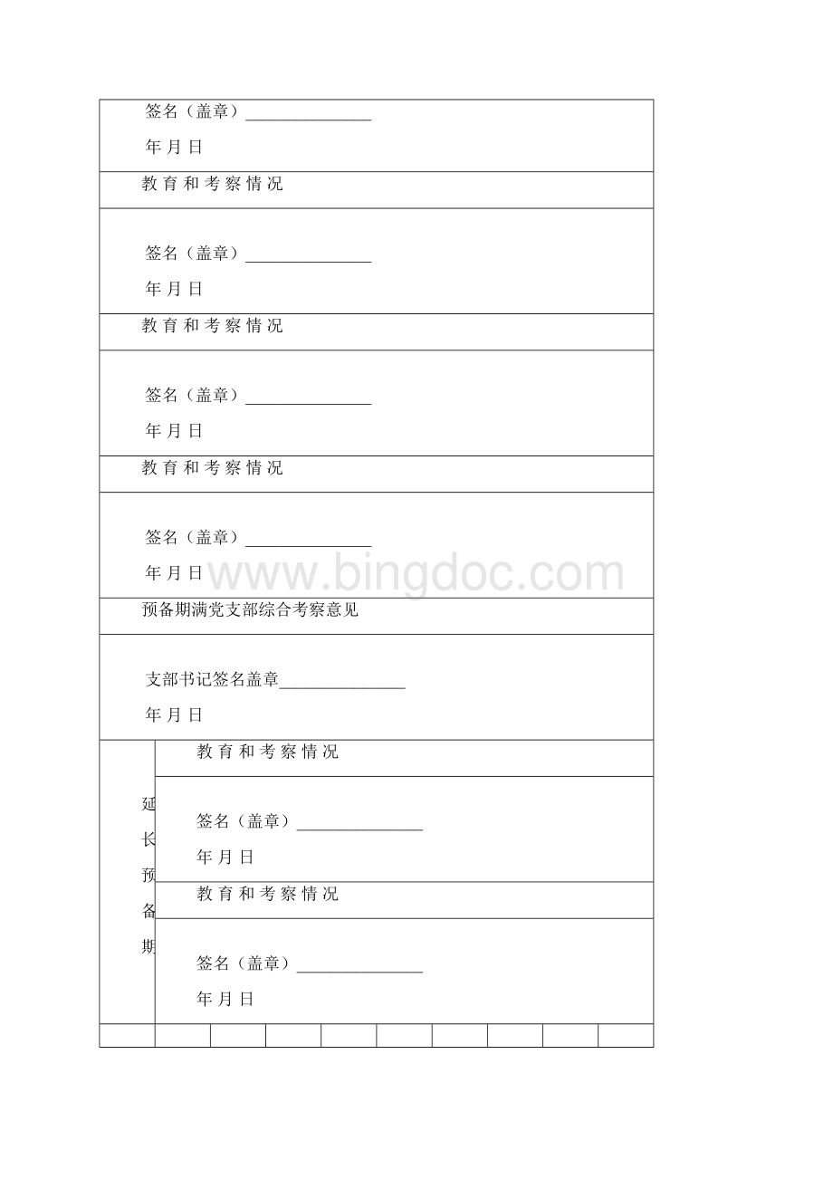 中国共产党 预备党员考察表.docx_第2页
