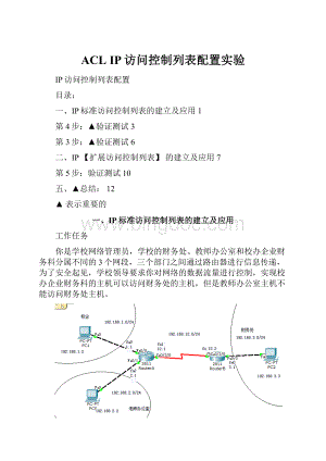 ACL IP访问控制列表配置实验.docx