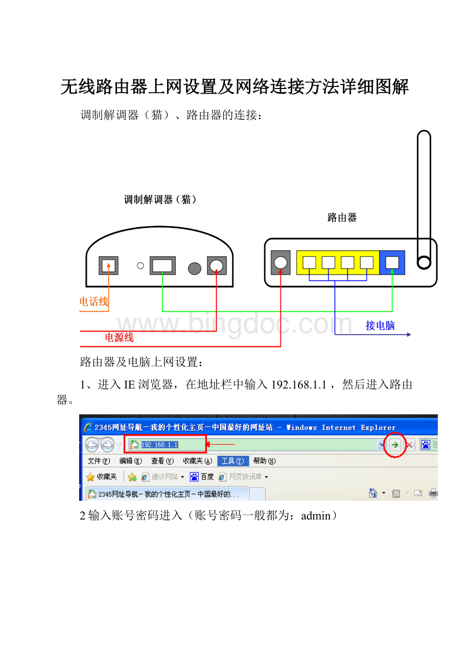 无线路由器上网设置及网络连接方法详细图解.docx_第1页