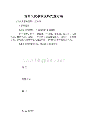 地面火灾事故现场处置方案.docx