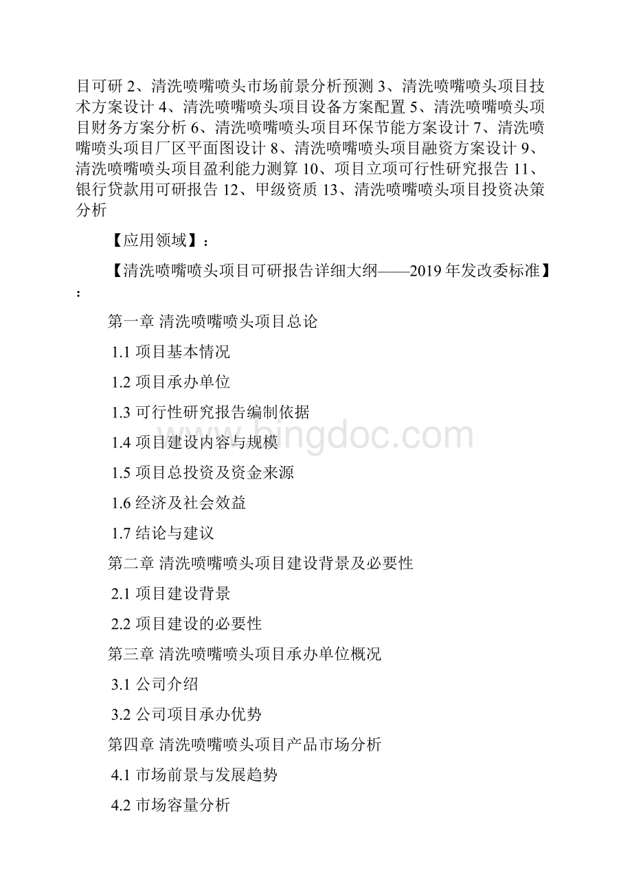 如何设计清洗喷嘴喷头项目可行性研究报告技术工艺+设备选型+财务概算+厂区规划投资方案精品文档11页.docx_第2页