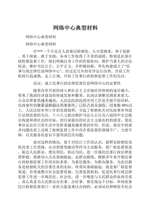 网络中心典型材料.docx