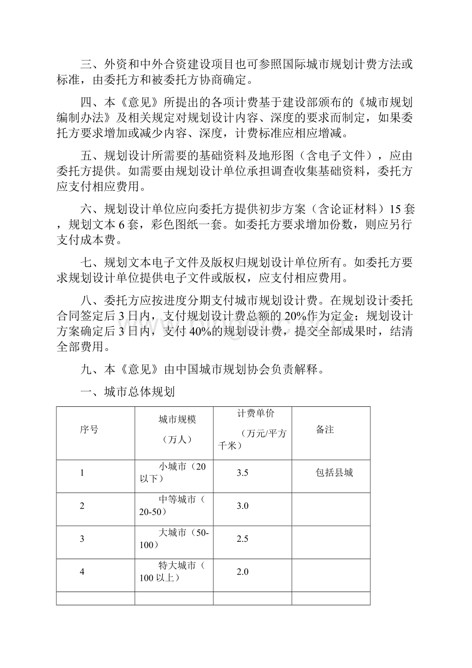 最新中国城市规划与设计收费标准版.docx_第2页