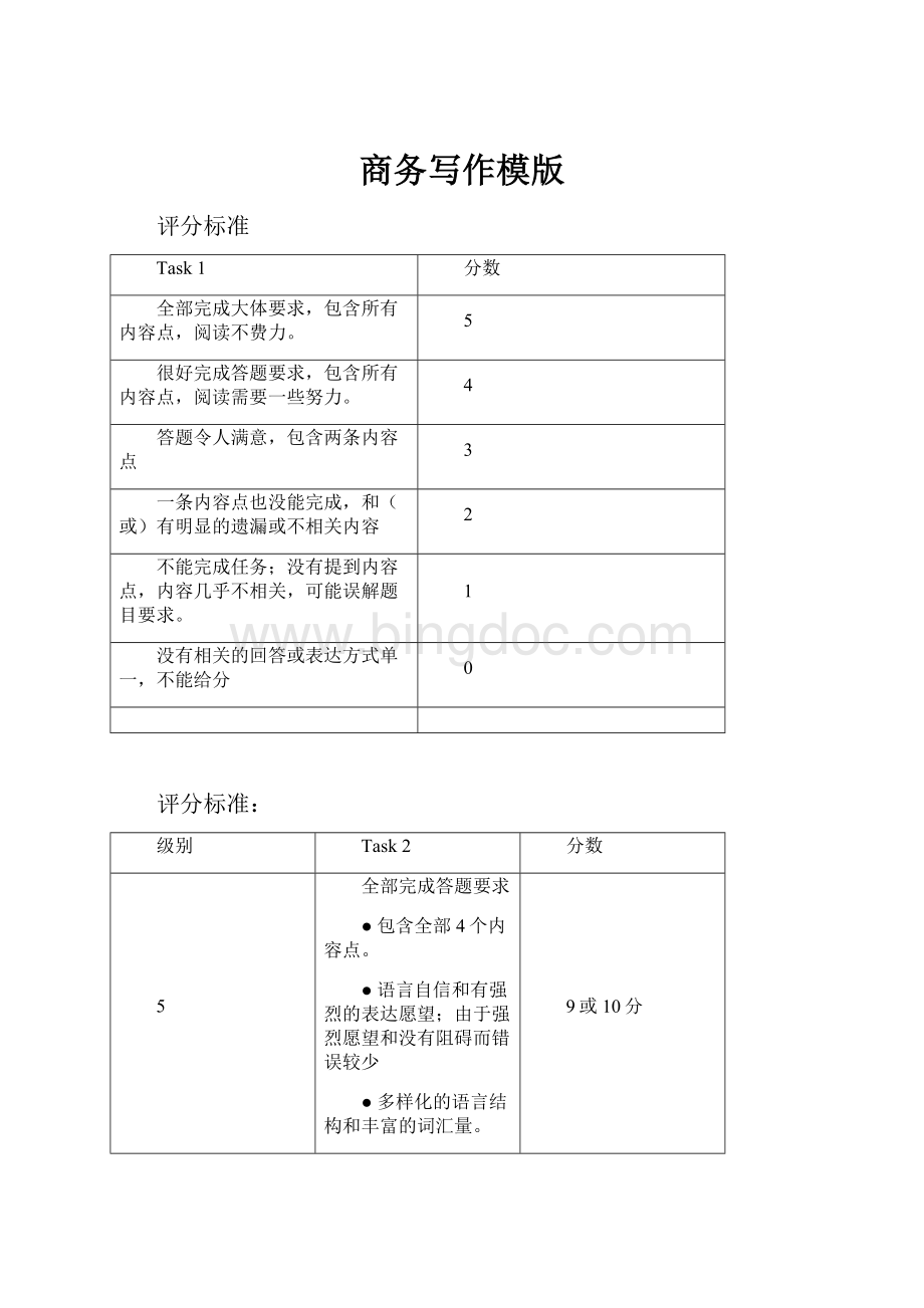 商务写作模版.docx_第1页