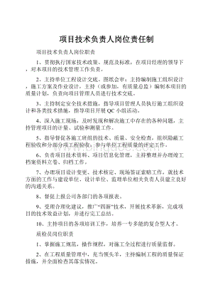 项目技术负责人岗位责任制.docx