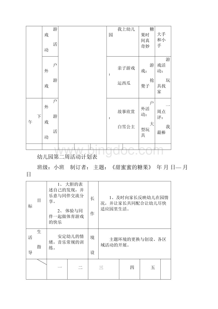 南湖幼儿园小班春周活动计划表教学内容.docx_第2页