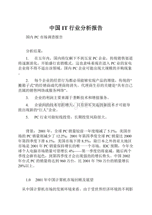 中国IT行业分析报告.docx