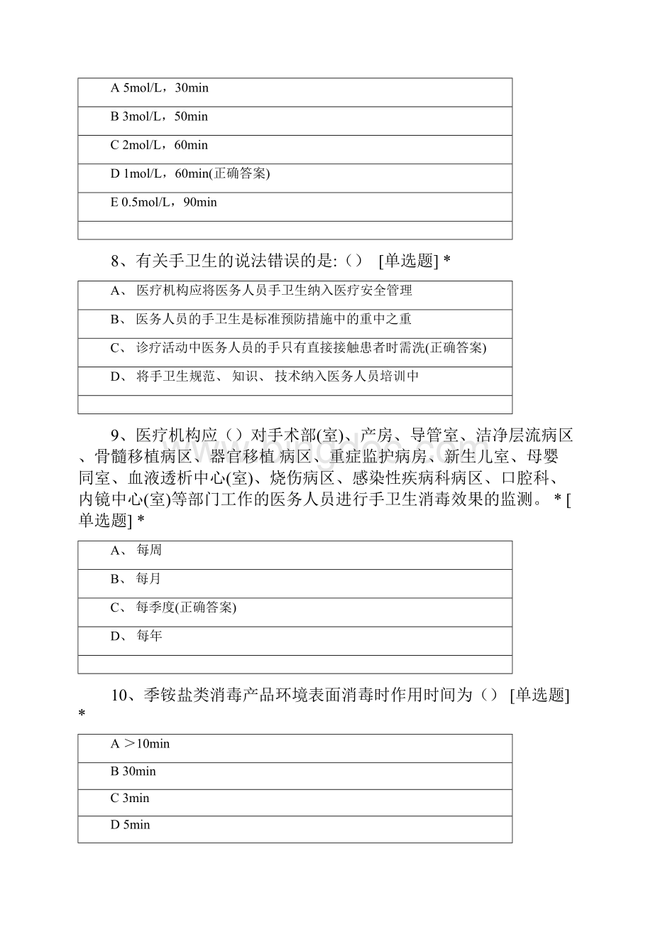 度医院感染管理知识竞赛.docx_第3页