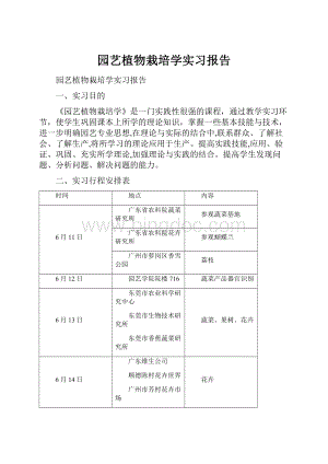 园艺植物栽培学实习报告.docx