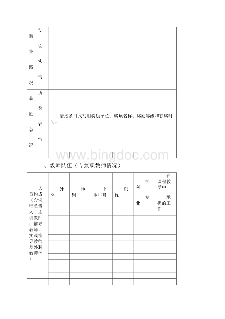四川省创新创业教育示范课程建设项目申报书.docx_第3页