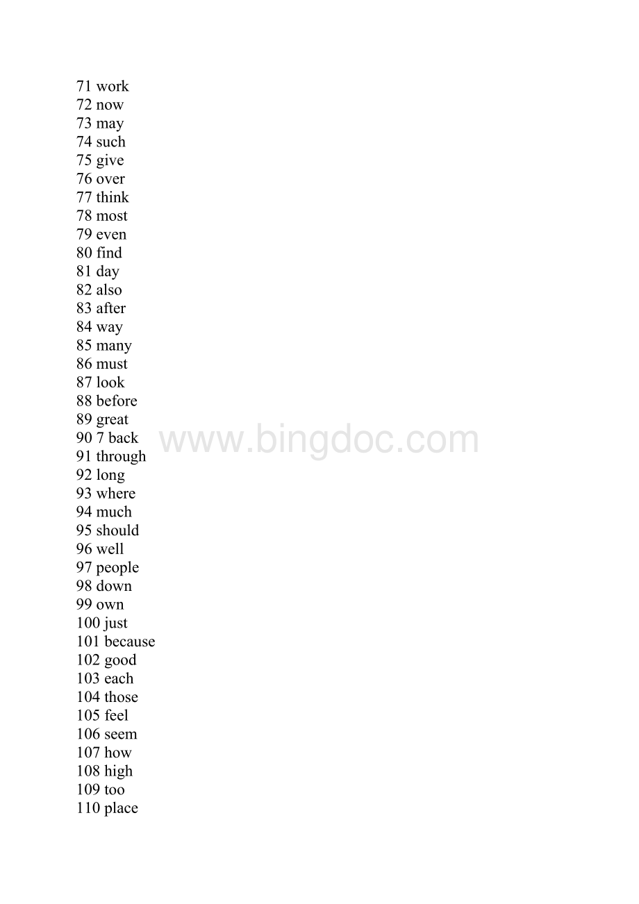 英语常用单词使用频率列表.docx_第3页