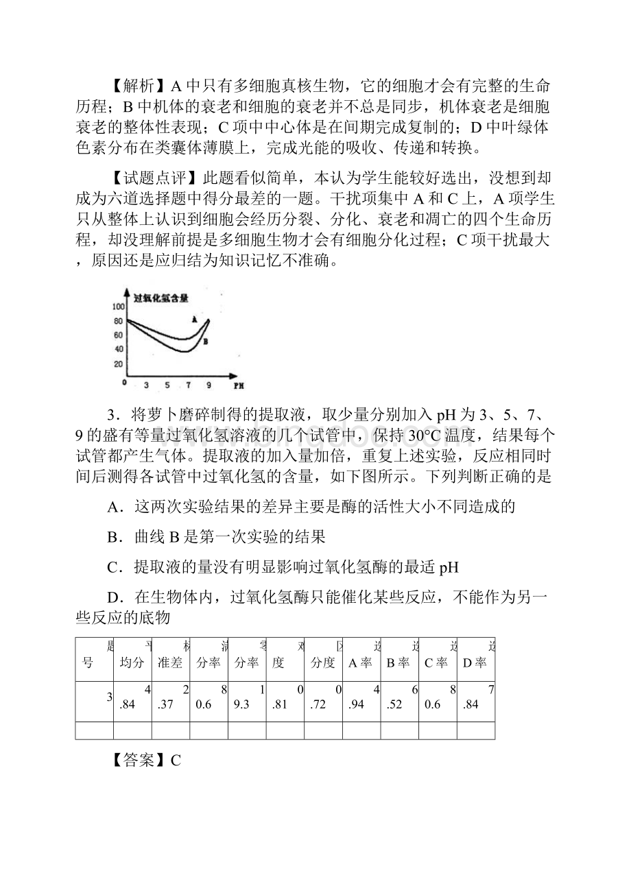宜昌市四月调考生物质量分析报告.docx_第3页