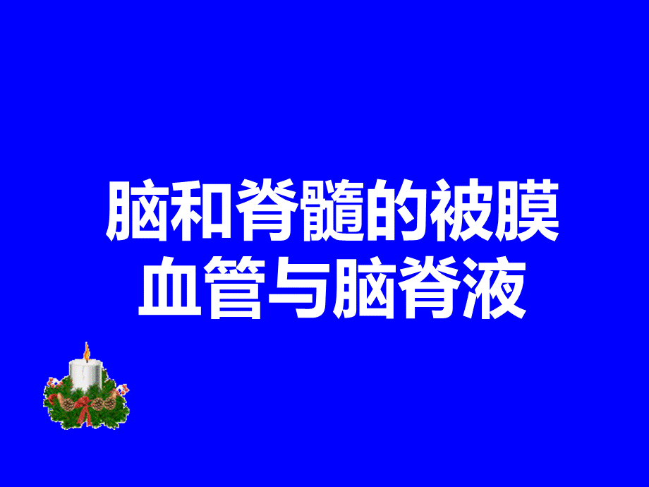 解剖学PPT脑和脊髓被膜血管及脑脊液循环.ppt_第1页