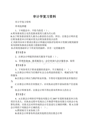 审计学复习资料.docx