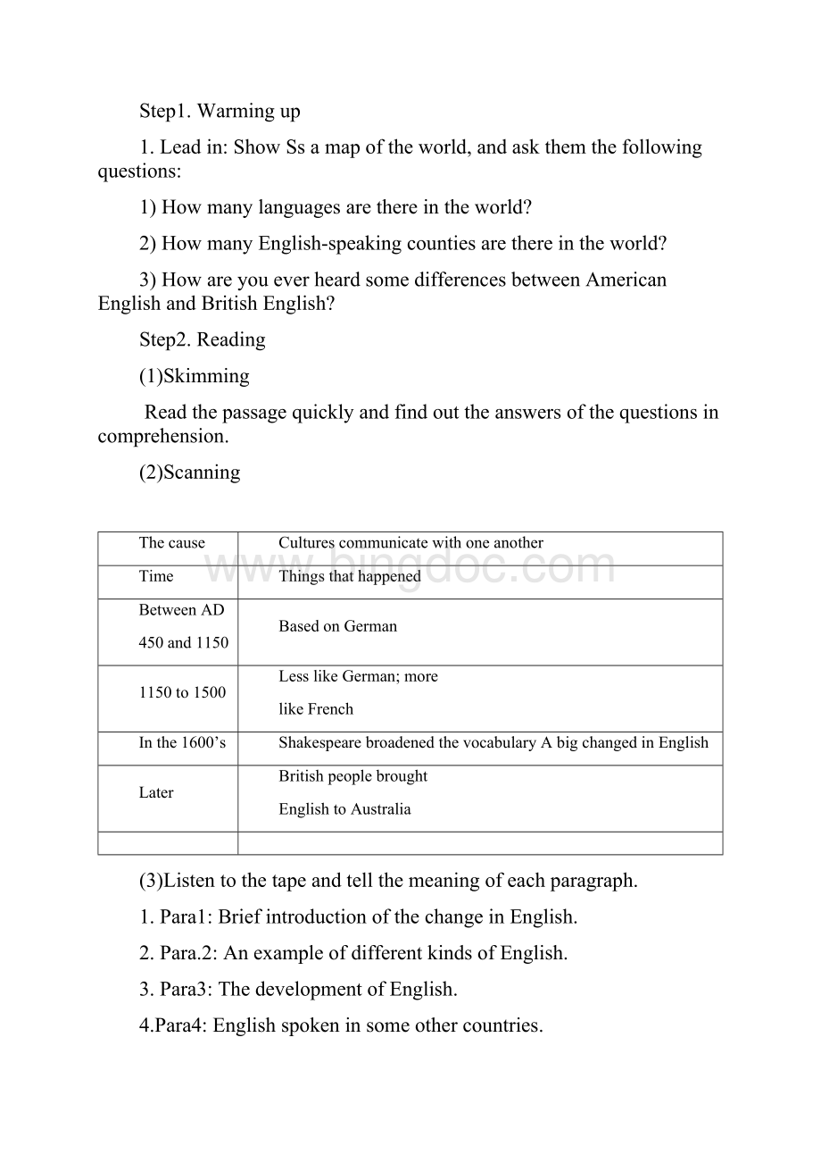 人教版高中英语必修一全套教案.docx_第2页