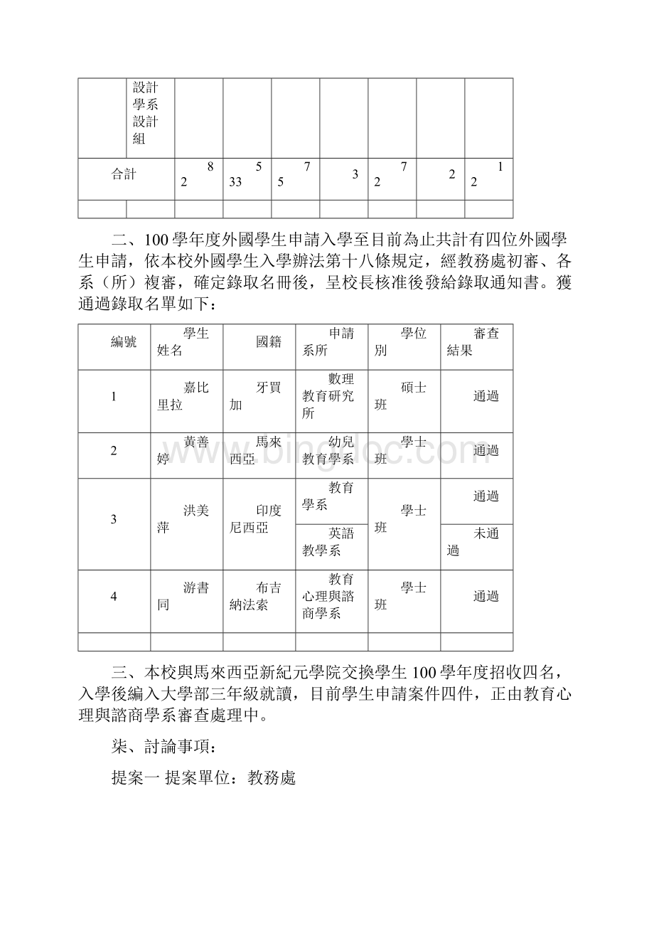 国立新竹教育大学100学年度第7次招生委员会会议纪录.docx_第3页