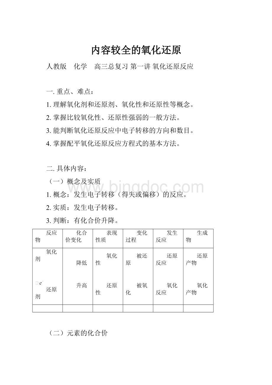 内容较全的氧化还原Word格式文档下载.docx_第1页