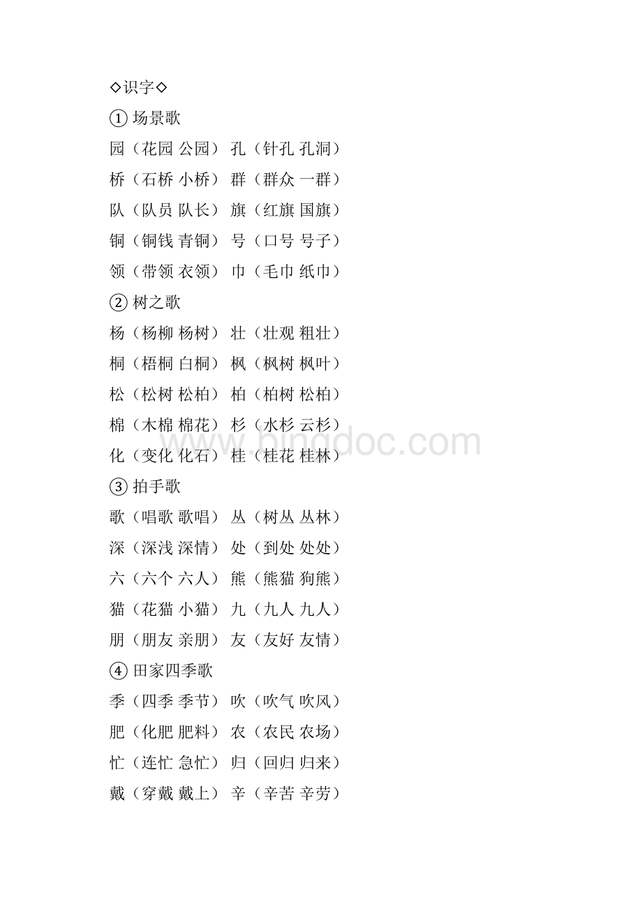 部编版小学二年级语文上册生字组词归纳Word下载.docx_第2页