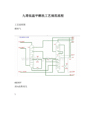 九塔低温甲醇洗工艺规范流程Word文件下载.docx