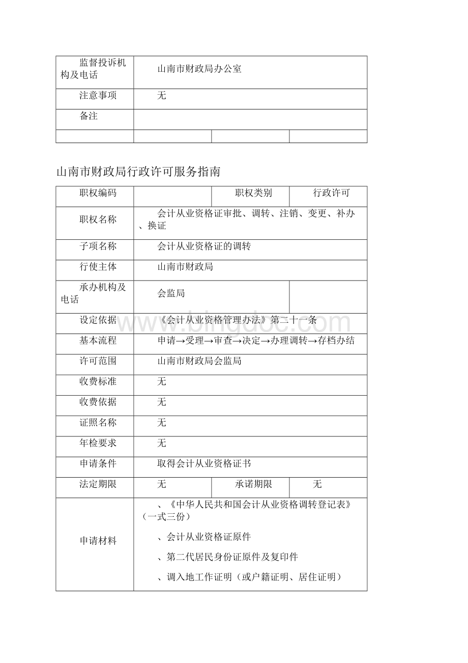 山南市财政局行政许可服务指南.docx_第2页