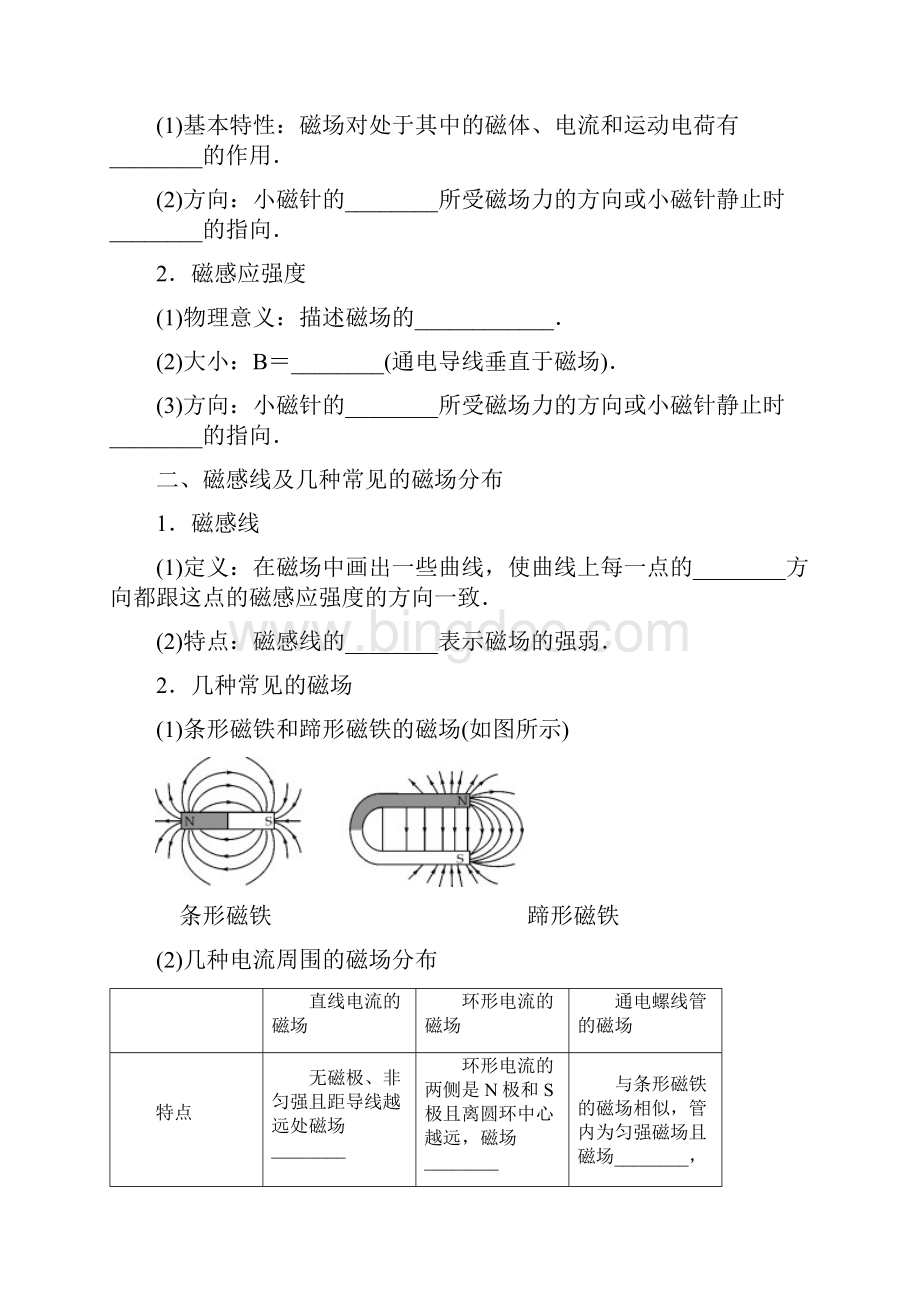 高考物理总复习 第35讲 磁场的基本概念讲义文档格式.docx_第2页