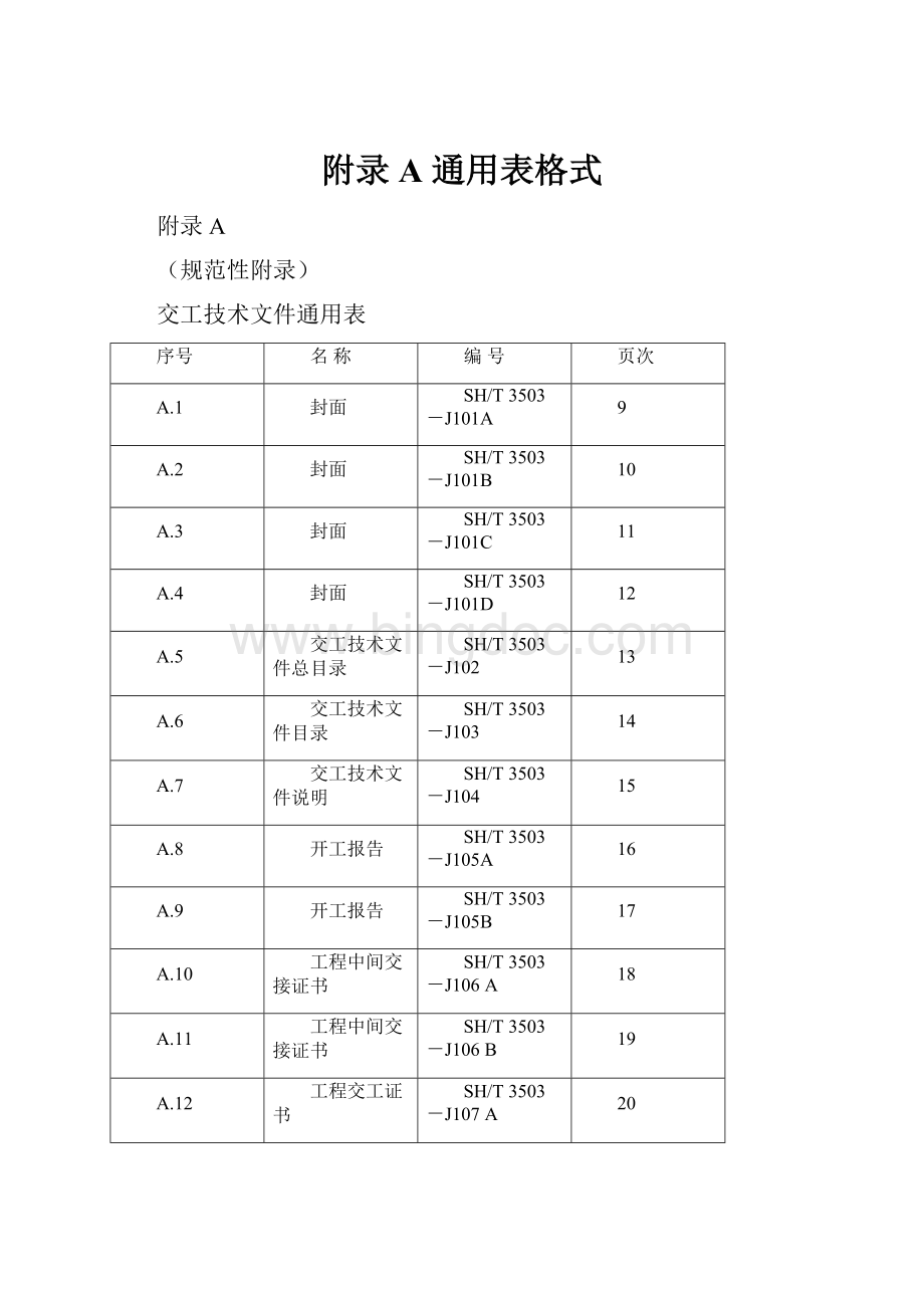 附录A 通用表格式.docx_第1页