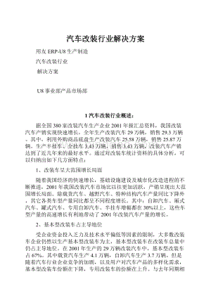 汽车改装行业解决方案.docx