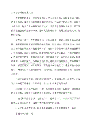 关于小学周记合集九篇精编.docx