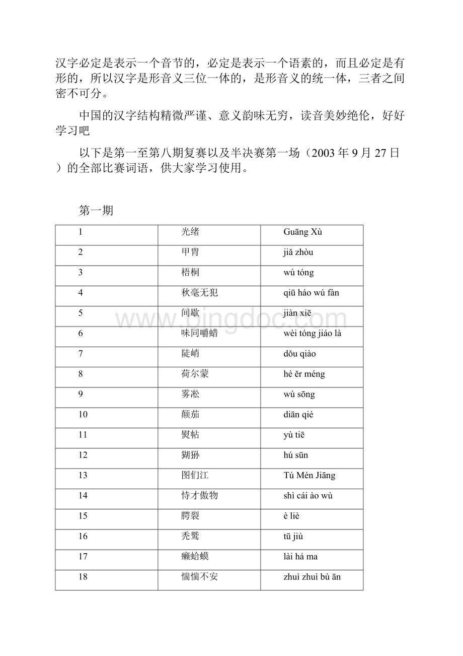 中国汉字听写大会比赛词语汇总拼音与书写.docx_第2页