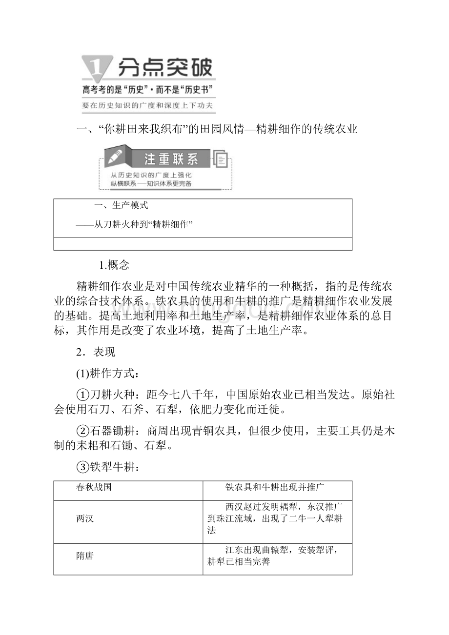 高考历史一轮总复习 第六单元 古代中国经济的基本结构与特点教师用书 新人教版Word格式.docx_第3页