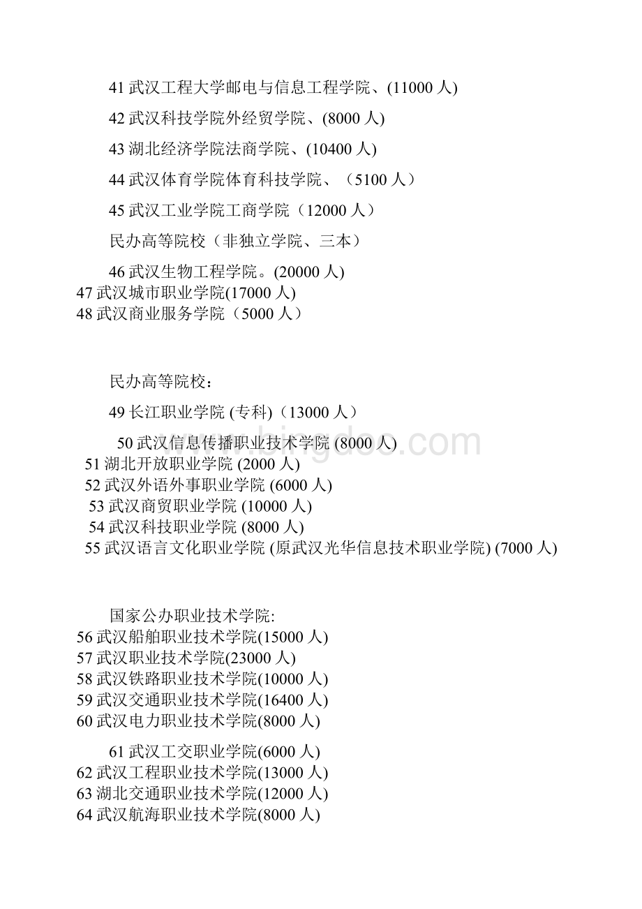 武汉市高校在校学生人数统计Word格式文档下载.docx_第3页