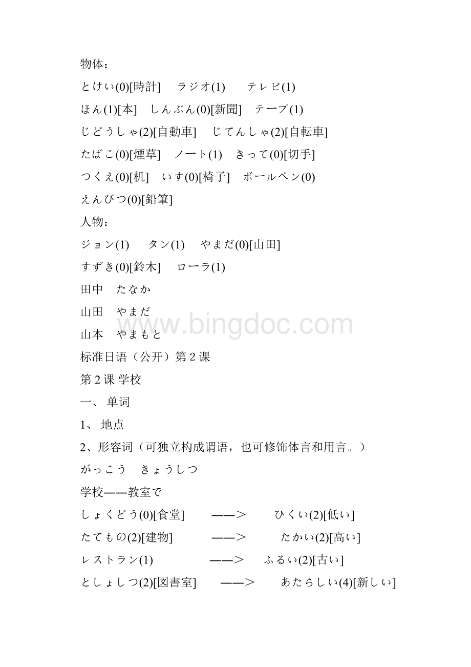 标准日语初级教程单词Word下载.docx_第2页