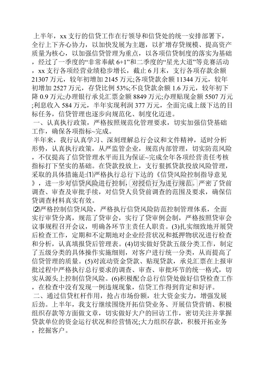 银行信贷客户经理工作总结.docx_第3页