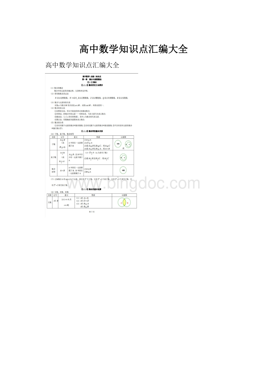 高中数学知识点汇编大全.docx