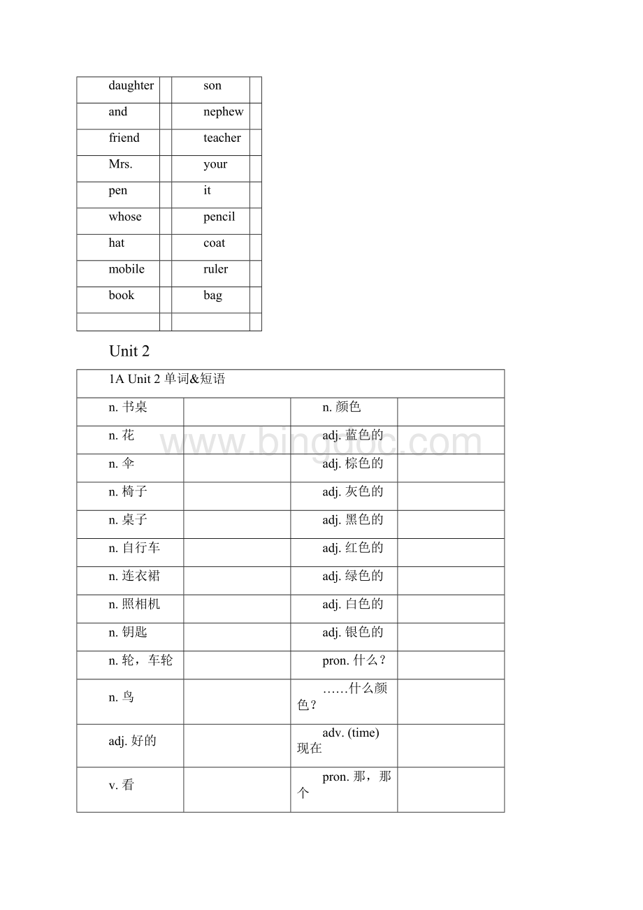 青少版1A默写新概念单词.docx_第2页