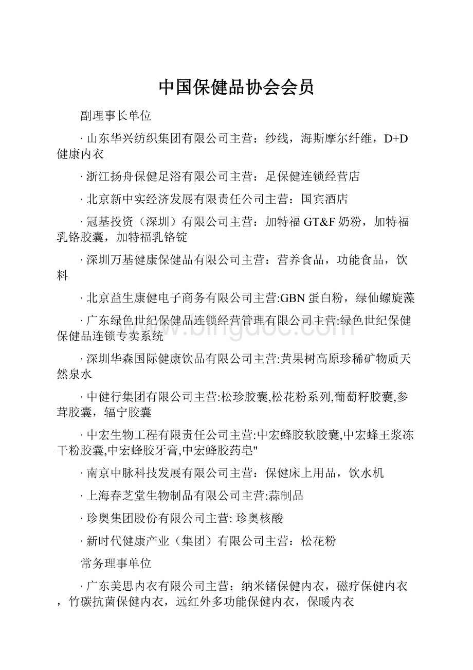 中国保健品协会会员.docx_第1页