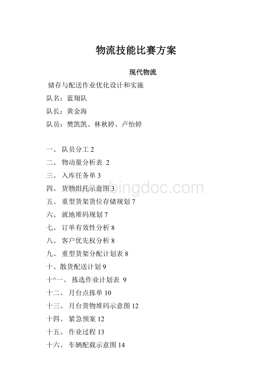 物流技能比赛方案Word格式.docx