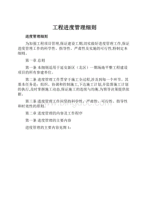 工程进度管理细则.docx