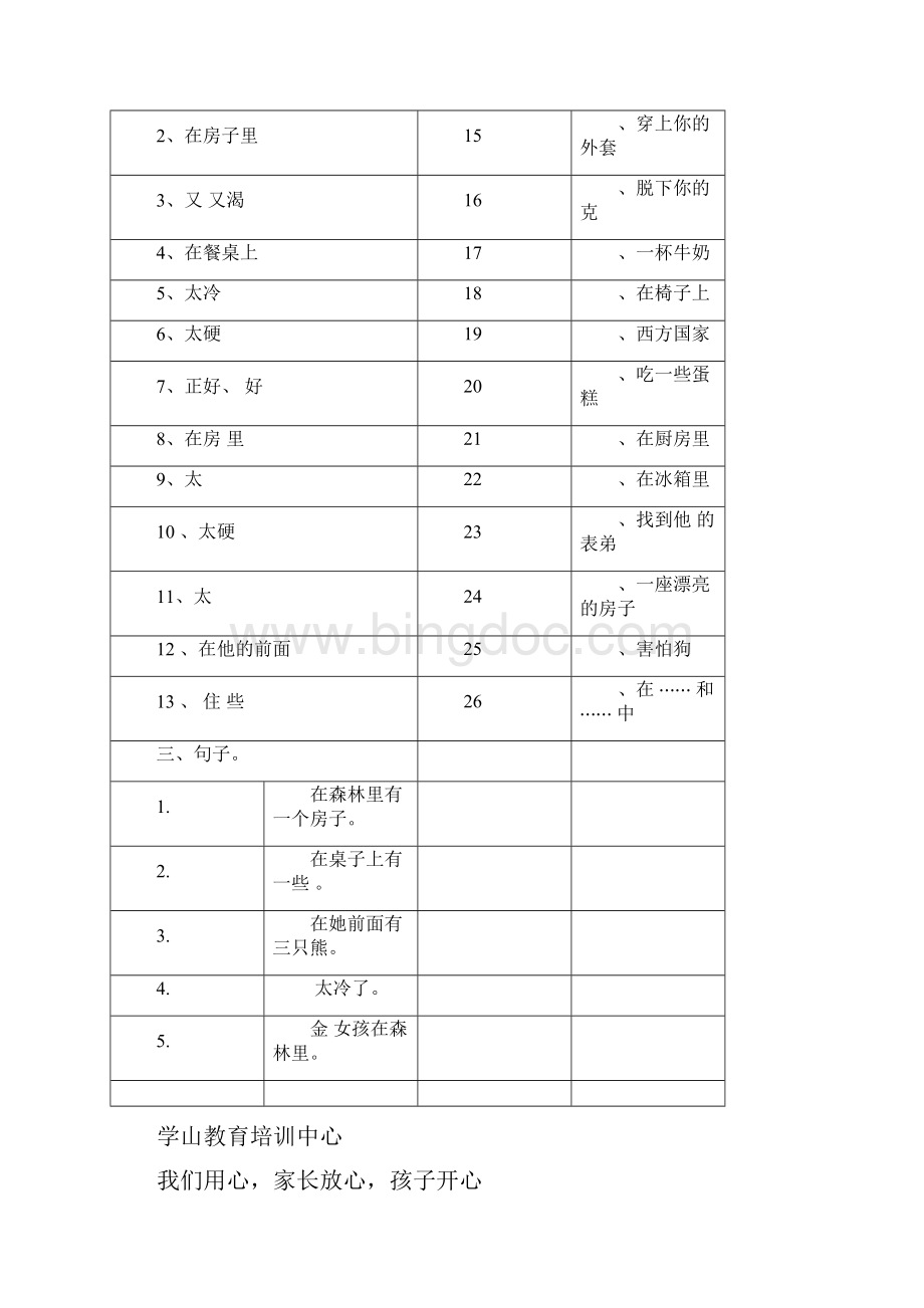 完整版最新整理译林英语五上全册单词词组句型默写纸推荐文档docxWord文件下载.docx_第2页