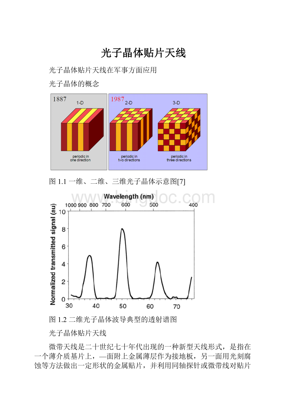 光子晶体贴片天线Word文档下载推荐.docx_第1页