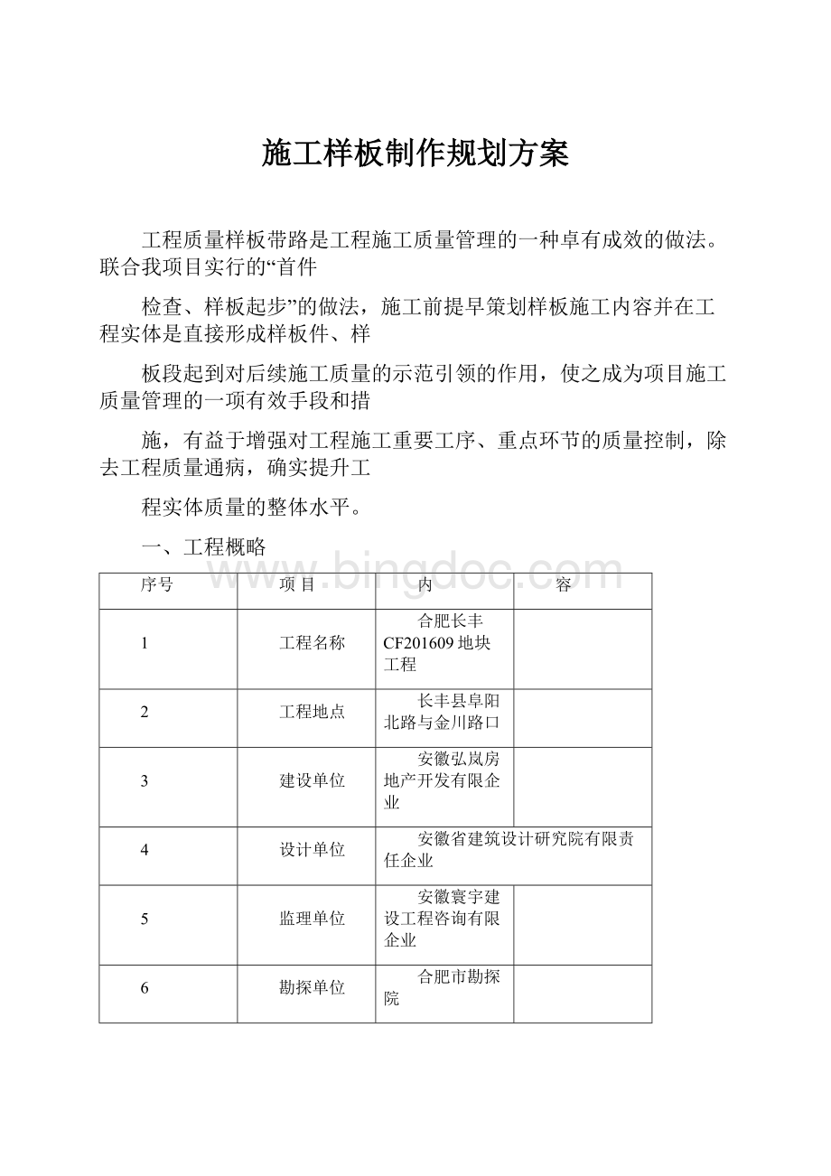 施工样板制作规划方案.docx