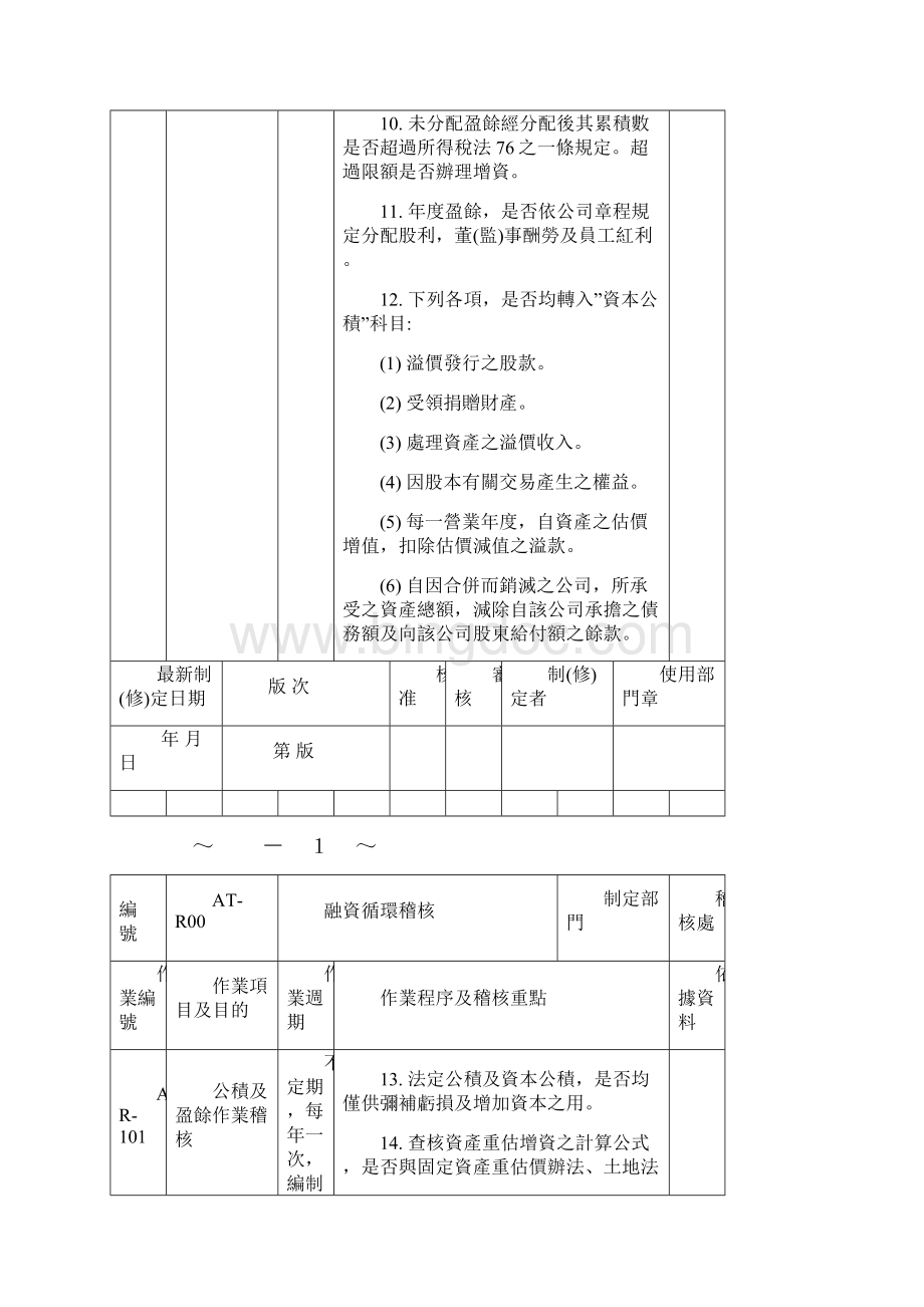 融资循环稽核Word格式文档下载.docx_第2页